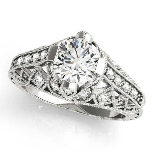 Antique Milgrain Engagement Ring