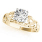 Filigree Solitaire Engagement Ring