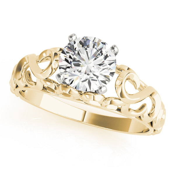 Filigree Solitaire Engagement Ring