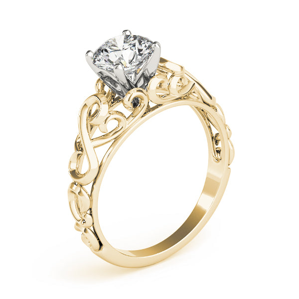Filigree Solitaire Engagement Ring