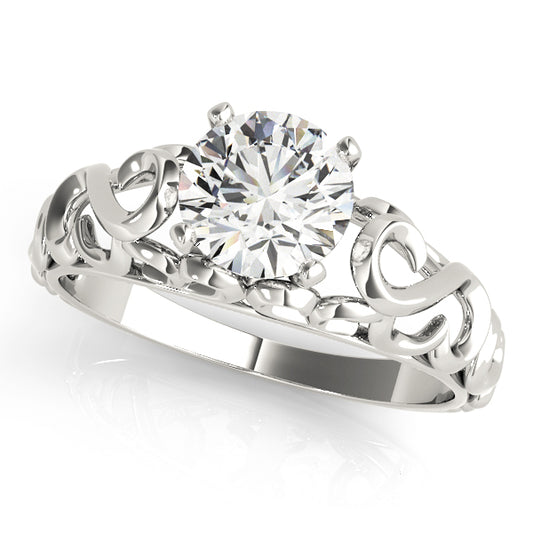 Filigree Solitaire Engagement Ring