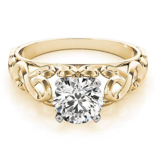 Filigree Solitaire Engagement Ring