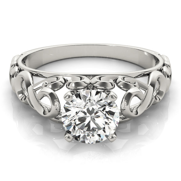 Filigree Solitaire Engagement Ring