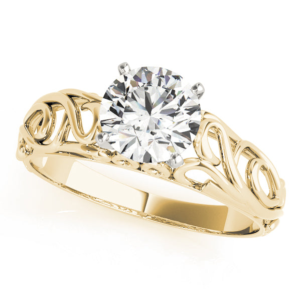 Solitaire Filigree Engagement Ring