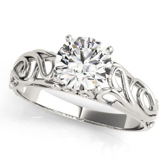 Solitaire Filigree Engagement Ring
