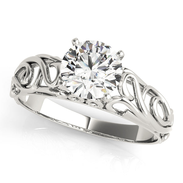 Solitaire Filigree Engagement Ring