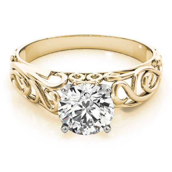 Solitaire Filigree Engagement Ring