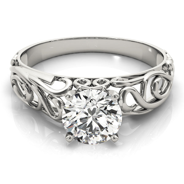 Solitaire Filigree Engagement Ring