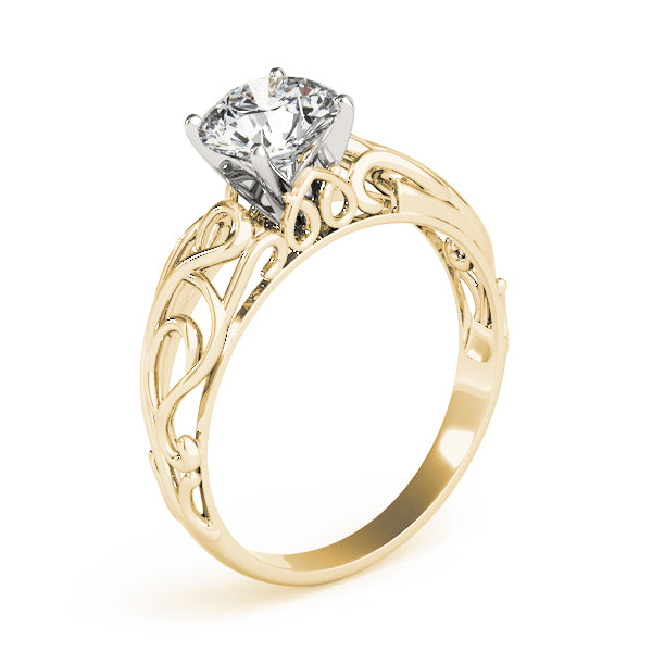 Solitaire Filigree Engagement Ring