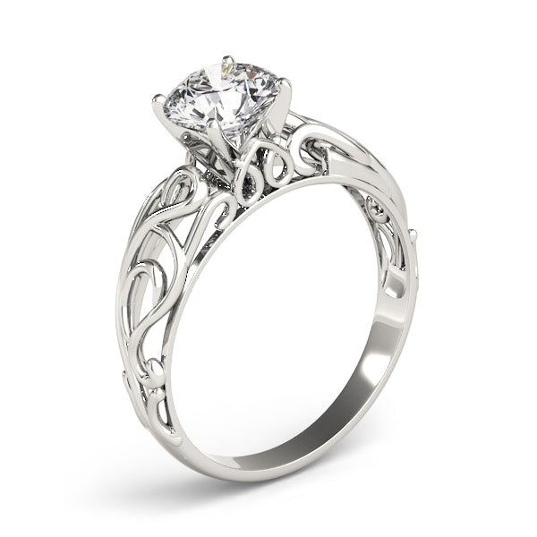 Solitaire Filigree Engagement Ring