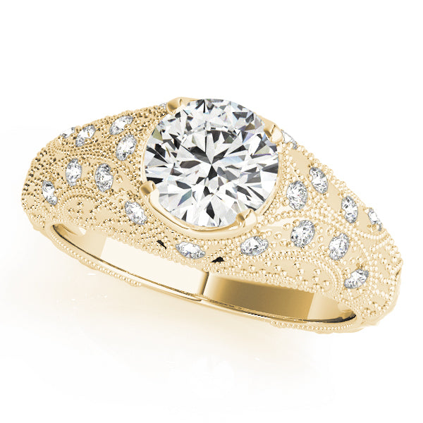 Antique Style Milgrain Engagement Rings