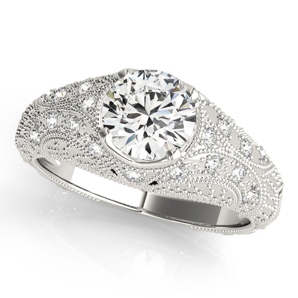 Antique Style Milgrain Engagement Rings