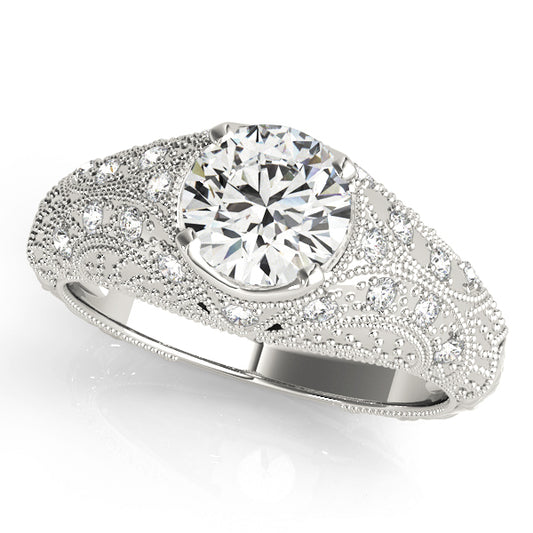 Antique Style Milgrain Engagement Rings