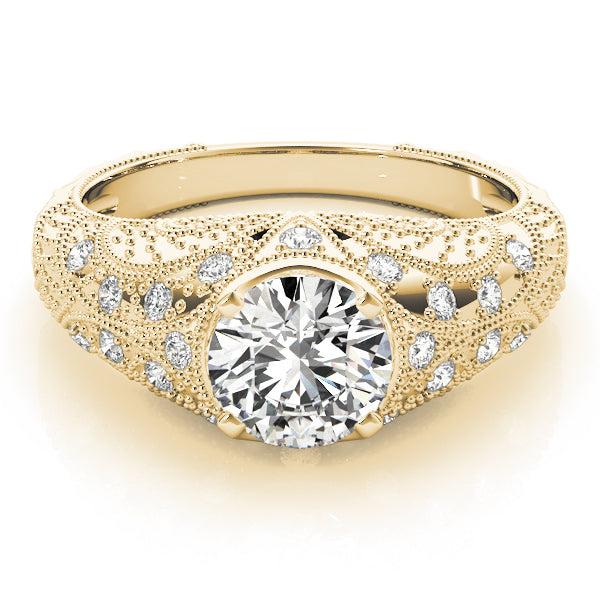 Antique Style Milgrain Engagement Rings