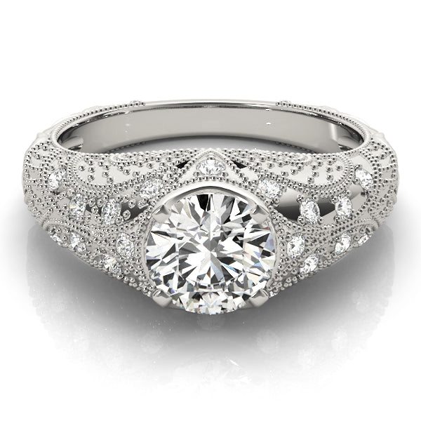 Antique Style Milgrain Engagement Rings