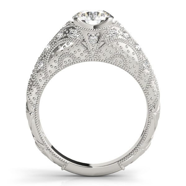 Antique Style Milgrain Engagement Rings