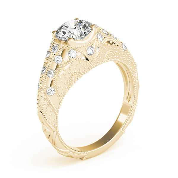 Antique Style Milgrain Engagement Rings