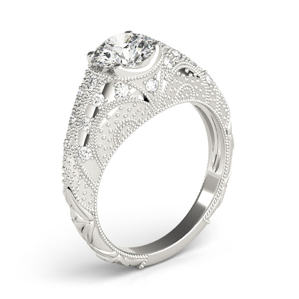 Antique Style Milgrain Engagement Rings