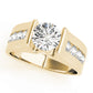 Single Row Channel Set Engagement Ring