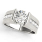 Single Row Channel Set Engagement Ring