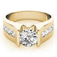 Single Row Channel Set Engagement Ring