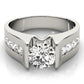 Single Row Channel Set Engagement Ring