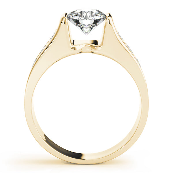 Single Row Channel Set Engagement Ring