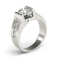 Single Row Channel Set Engagement Ring