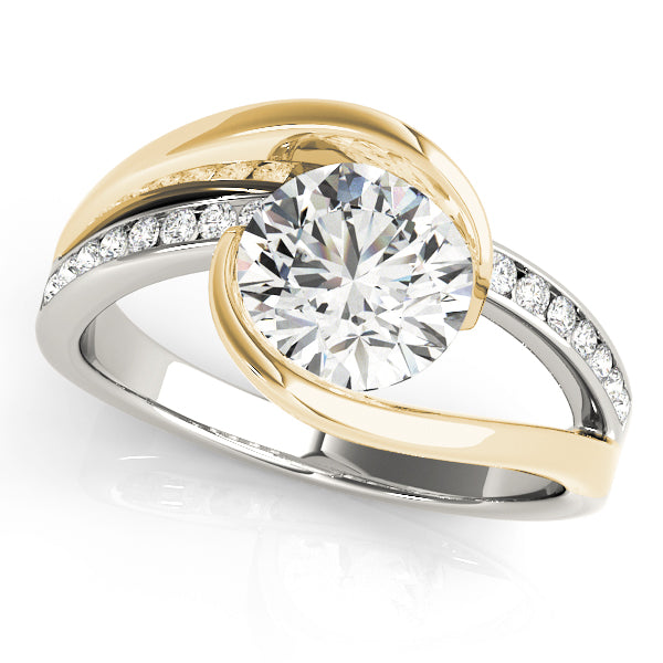 Bypass Split Shank Engagement Ring