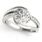 Bypass Split Shank Engagement Ring