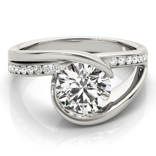 Bypass Split Shank Engagement Ring