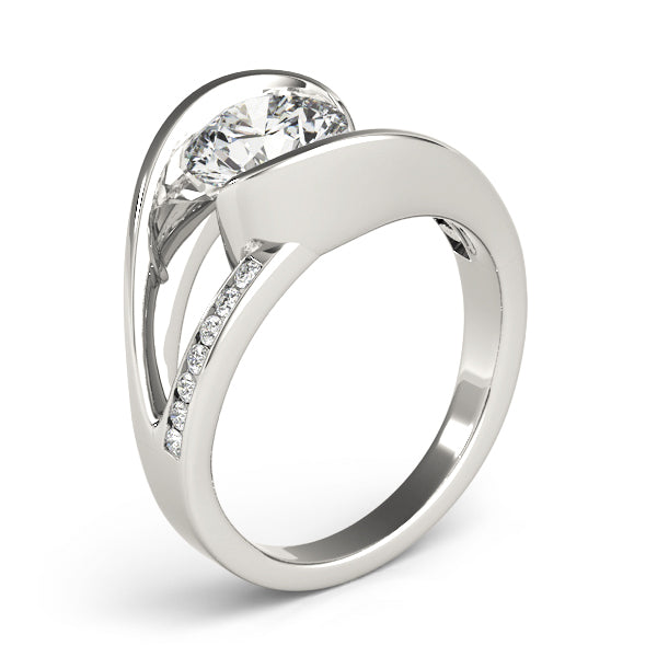 Bypass Split Shank Engagement Ring