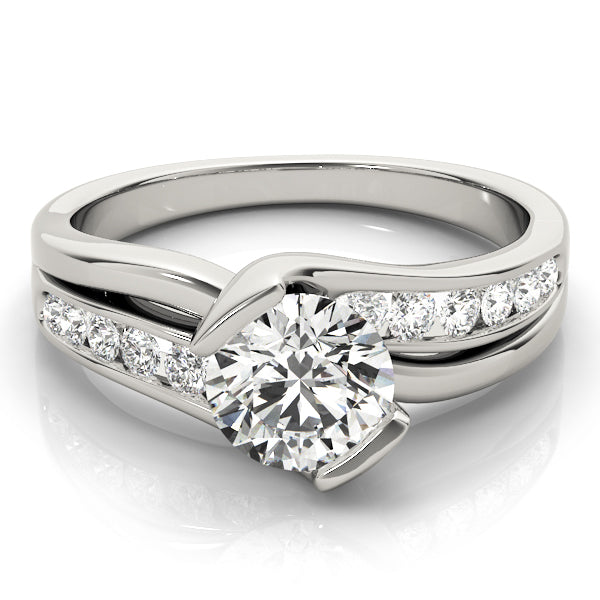 Bypass Channel Set Engagement Rings