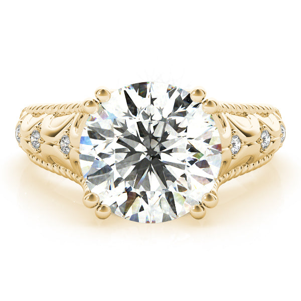 Double Prong Braided Shank Engagement Rings