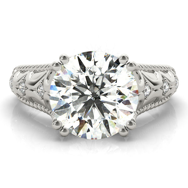 Double Prong Braided Shank Engagement Rings