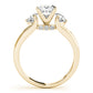 3-Stone Hidden Halo Engagement Ring