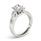 3-Stone Hidden Halo Engagement Ring