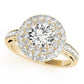 Single Row Double Halo Filigree Engagement Rings