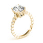 Marquise Shaped Milgrain Engagement Ring