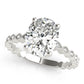 Marquise Shaped Milgrain Engagement Ring