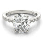 Marquise Shaped Milgrain Engagement Ring
