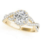 Infinity Twisted Halo Engagement Ring
