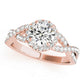 Infinity Twisted Halo Engagement Ring