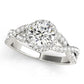 Infinity Twisted Halo Engagement Ring