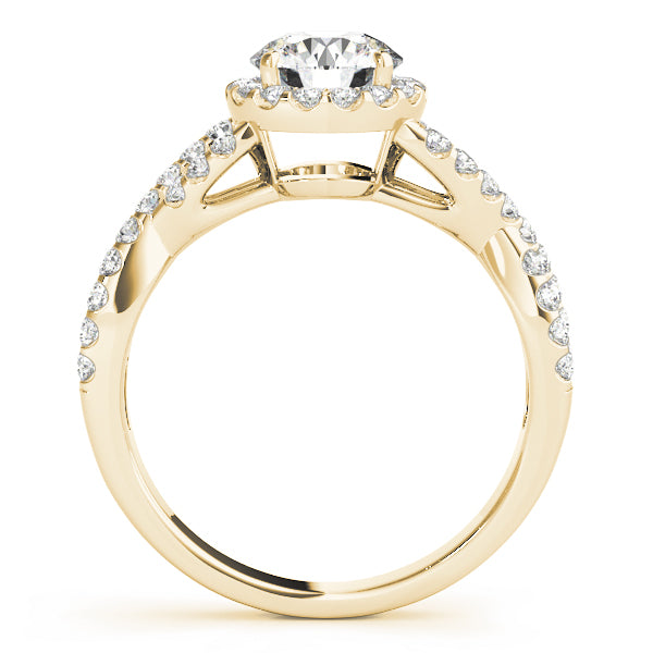 Infinity Twisted Halo Engagement Ring