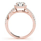 Infinity Twisted Halo Engagement Ring