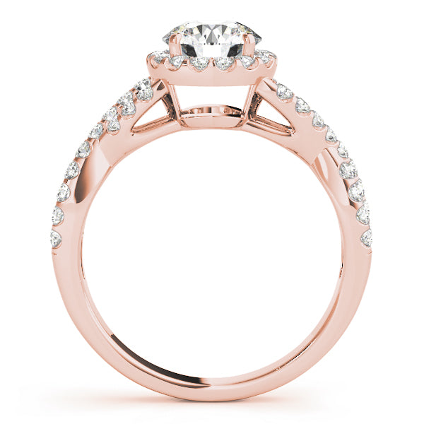 Infinity Twisted Halo Engagement Ring