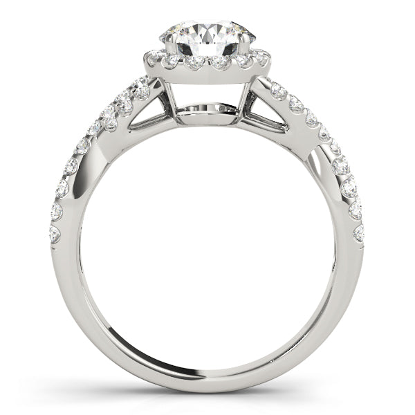 Infinity Twisted Halo Engagement Ring