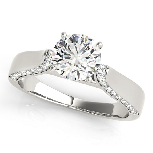 Classic Solitaire Shared Prong Engagement Ring