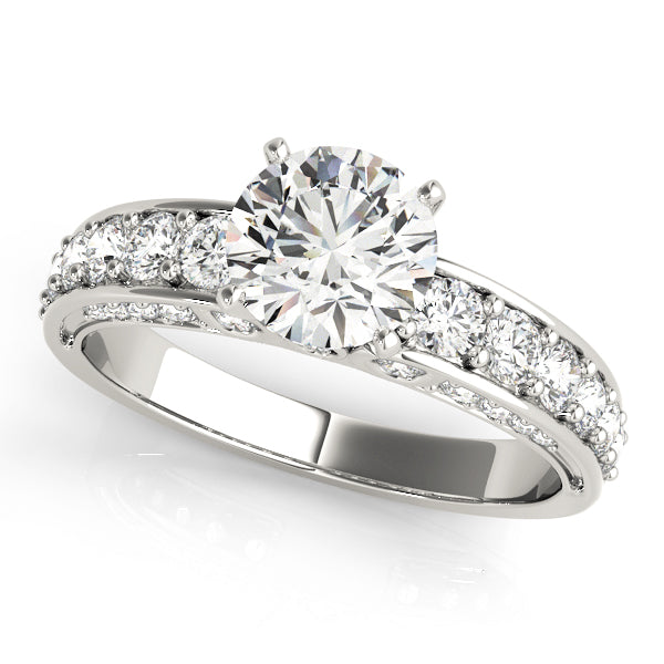 Multirow Accented Engagement Ring